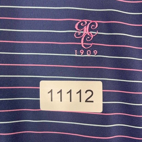 Peter Miller Polo Shirt Adult Large Blue Striped Golf Preppy Summer Comfort Mens - Picture 11 of 11